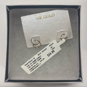 14K Mini Huggie Thin Hoops